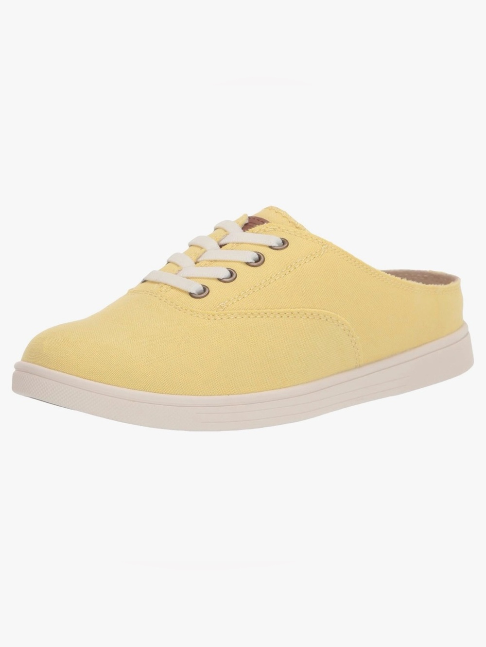 Spenco Santa Rosa Mules Casual Women's Yellow Canvas Slip-On Sneaker Pale Banana